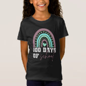 100 dagen van de "School Celebration Cute Rainbow" T-shirt (Voorkant)