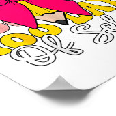 100 dagen van de school Coquette Bow 100ste dag va Poster (Hoek)