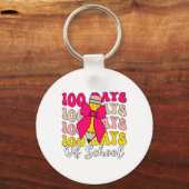 100 dagen van de school Coquette Bow 100ste dag va Sleutelhanger (Voorkant)