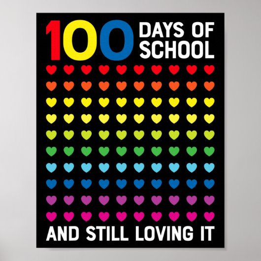 100 dagen van de school die er nog steeds van houd poster (Voorkant)