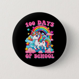 100 dagen van de school Eenhoorn meisjes Schattige Ronde Button 5,7 Cm