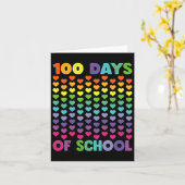 100 dagen van de school en nog steeds liefhebbend, kaart (Gele Bloem)