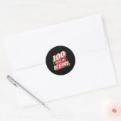 100 dagen van de school en nog steeds liefhebbend, ronde sticker (Envelop)