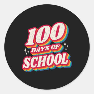 100 dagen van de school en nog steeds liefhebbend, ronde sticker