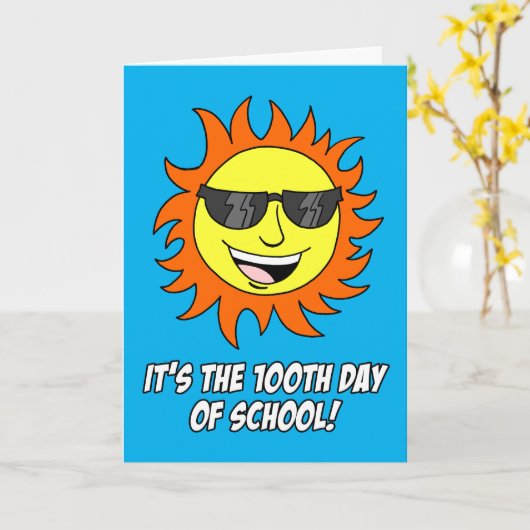 100 dagen van de school helderder kaart (Gele Bloem)