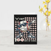 100 dagen van de school honkbalknuppel 100ste dag  kaart (Gele Bloem)