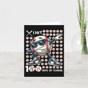 100 dagen van de school honkbalknuppel 100ste dag kaart