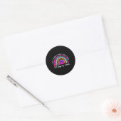 100 Dagen van de School Leraar Team Groei Mindset Ronde Sticker (Envelop)