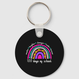 100 Dagen van de School Leraar Team Groei Mindset  Sleutelhanger