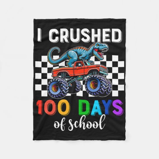 100 dagen van de School Monster Truck 100e dagen D Fleece Deken (Voorkant)