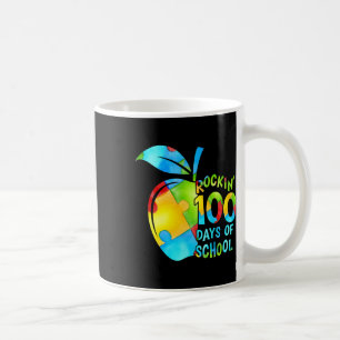 100 dagen van de School Puzzel Apple Autisme Bewus Koffiemok