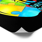 100 dagen van de School Puzzel Apple Autisme Bewus Poster (Hoek)