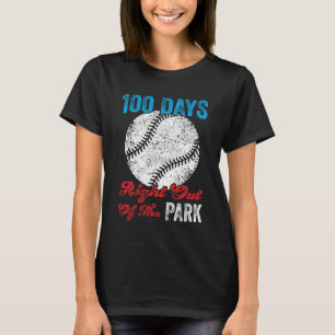 100 dagen van de schoolhonkbalpeuter gevierd door t-shirt