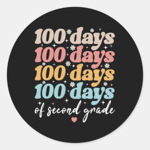 100 dagen van de tweede klas docenten Kinder 100e  Ronde Sticker