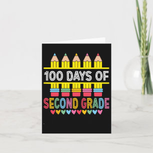 100 dagen van de tweede klas meisje jongen 100ste kaart