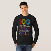 100 dagen van de tweede klas van Y'all-hartleraar T-shirt (Voorkant volledig)