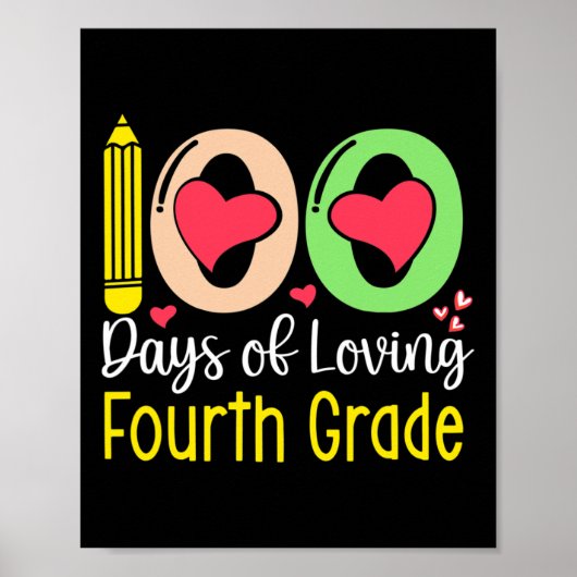 100 dagen van de vierde graad van 100e schooldag t poster (Voorkant)