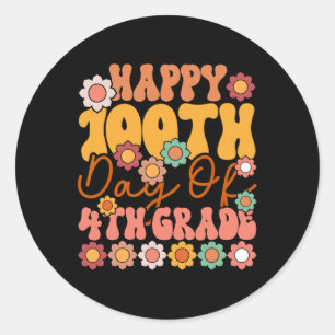 100 dagen van de vierde klas van de Kind Gir Ronde Sticker