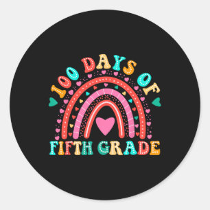 100 dagen van de vijfde leerkracht Kinder 100ste d Ronde Sticker