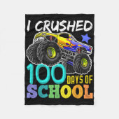 100 dagen van de Vrachtwagen van het Schoolmonster Fleece Deken (Voorkant)