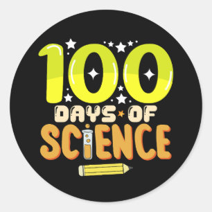 100 dagen van de wetenschap 100ste dag van de scho ronde sticker