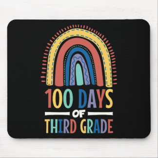100 dagen van derde rang regenboog gelukkig 100ste muismat