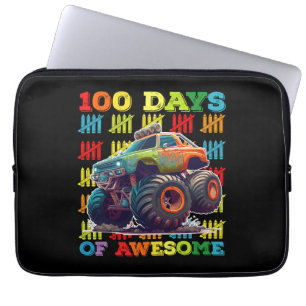 100 dagen van een geweldige monstertruck 100e dag  laptop sleeve