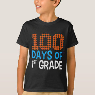 100 dagen van eerste klas basketbal Sport 100e dag T-shirt