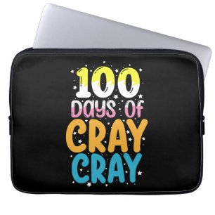 100 dagen van gekte 100ste dag van school leraar laptop sleeve