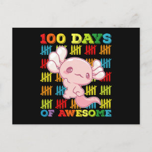 100 dagen van Geweldige Axolotl 100ste dag van de  Briefkaart