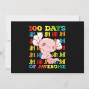100 dagen van Geweldige Axolotl 100ste dag van de  Kaart