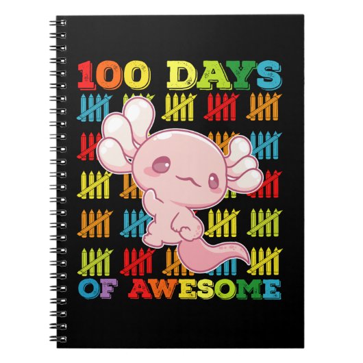 100 dagen van Geweldige Axolotl 100ste dag van de  Notitieboek (Voorkant)