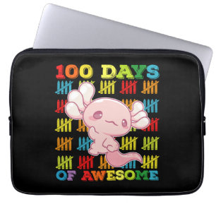 100 dagen van geweldige Axolotl 100ste dag van sch Laptop Sleeve