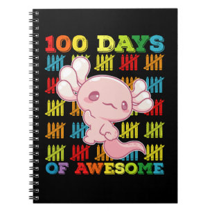 100 dagen van geweldige Axolotl 100ste dag van sch Notitieboek