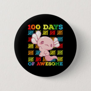 100 dagen van geweldige Axolotl 100ste dag van sch Ronde Button 5,7 Cm