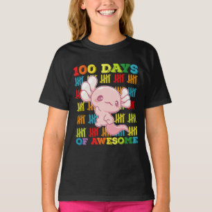 100 dagen van geweldige Axolotl 100ste dag van sch T-shirt