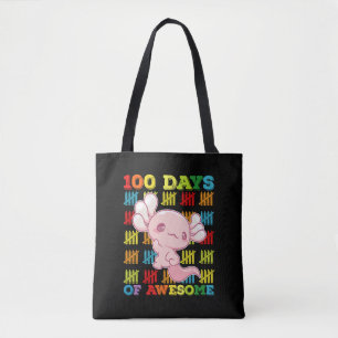 100 dagen van geweldige Axolotl 100ste dag van sch Tote Bag
