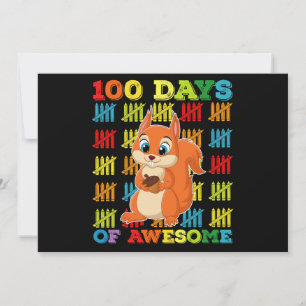 100 dagen van Geweldige eekhoorn 100ste dag van de Kaart