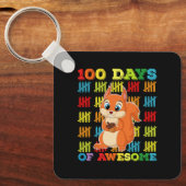 100 dagen van Geweldige eekhoorn 100ste dag van de Sleutelhanger (Voorkant)