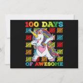 100 dagen van Geweldige eenhoorn 100ste schooldag Kaart (Voorkant)