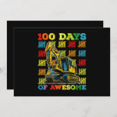 100 dagen van Geweldige graafmachine 100ste dag va Kaart (Voorkant / Achterkant)