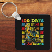 100 dagen van Geweldige graafmachine 100ste dag va Sleutelhanger (Voorkant)