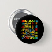 100 dagen van geweldige graafmachine 100ste school ronde button 5,7 cm (Voorkant /achterkant)