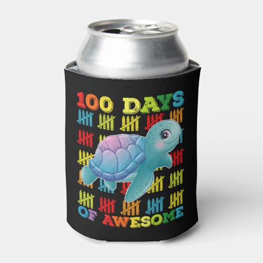 100 dagen van Geweldige schildpad 100ste dag van d Blikjeskoeler (Blikje Voorkant)
