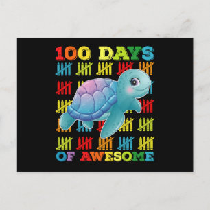 100 dagen van Geweldige schildpad 100ste dag van d Briefkaart