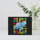 100 dagen van Geweldige schildpad 100ste dag van d Briefkaart (Staand voorkant)