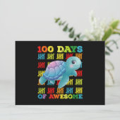 100 dagen van Geweldige schildpad 100ste dag van d Kaart (Staand voorkant)