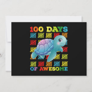 100 dagen van Geweldige schildpad 100ste dag van d Kaart