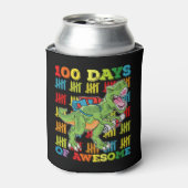 100 dagen van geweldige T Rex Dinosaur 100ste Scho Blikjeskoeler (Blikje Voorkant)