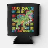 100 dagen van geweldige T Rex Dinosaur 100ste Scho Blikjeskoeler (Voorkant)